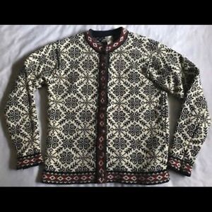 L.L. Bean Nordic Fair Isle Cardigan Sweater